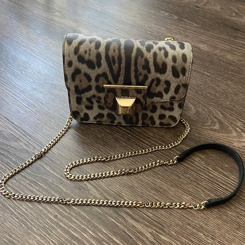 Furla Angel Leopard-Print Mini Shoulder Bag